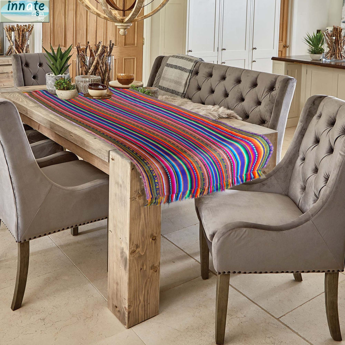 purple table runner, andean, peruvian, table runner, cusco, cuzco, stripes, aguayo, morado, rayado, andino