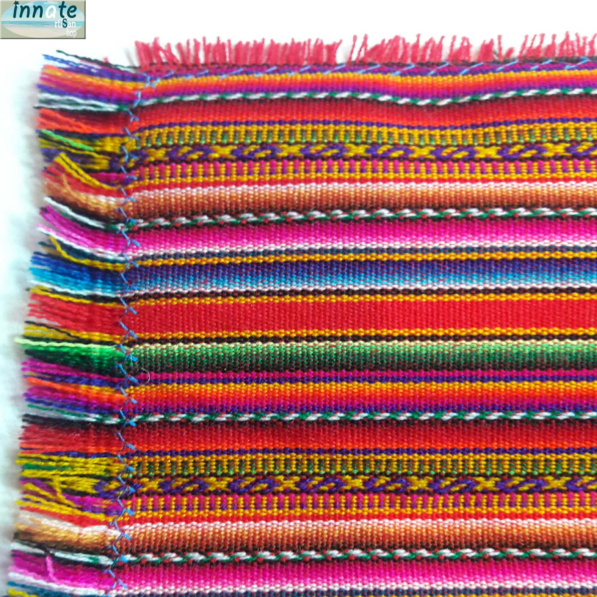 placemats, red, rojo, rubi red, inca, peruvian, artisan, non-skid