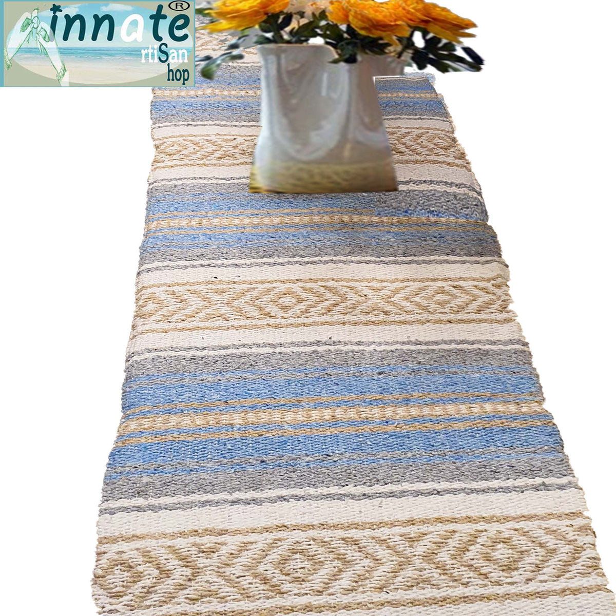 Mexican wedding, table runner, rustic, blue, blanket, beach wedding, tablecloths, farmhouse, decor, table