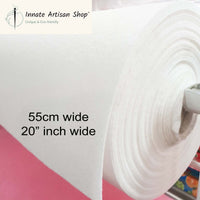 felt, fieltro, Unshrinkable,by the yard, narrow, 20 inch wide, white, off white, blanco, por metro, no se encoge, sintetico, synthetic