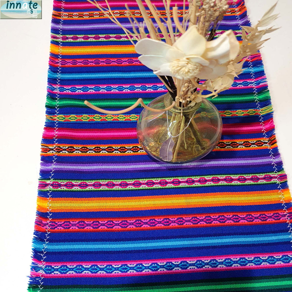 Andean table runners, party pack, bundle, table runners bundle, bulk, pack, set, aguayo, ethnic, Mexican, red, royal blue, fiesta table runners
