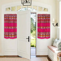 french door, curtain, panels, privacy curtain, Inca, fuchsia, magenta, aguayo, custom