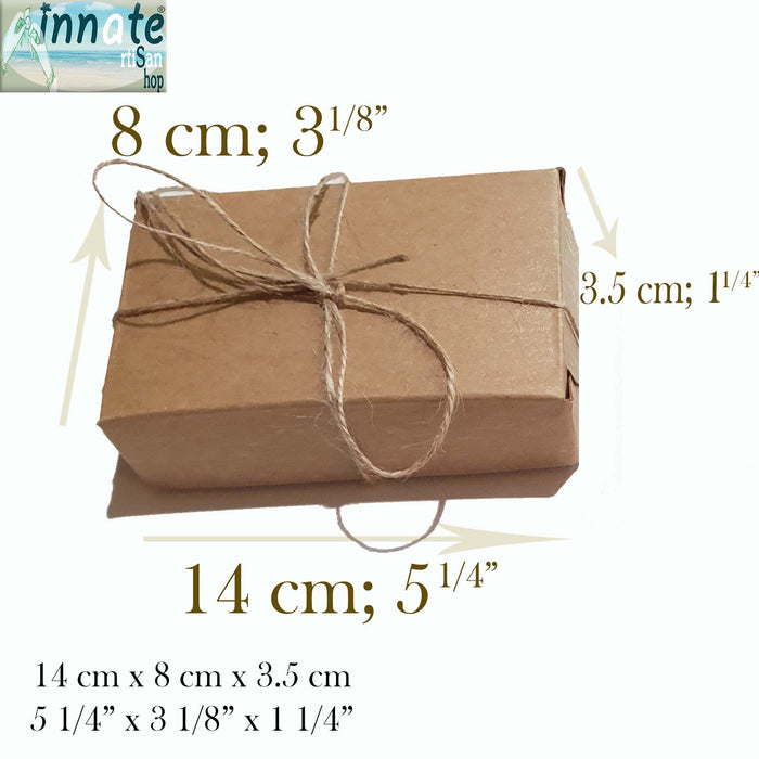 Boxes, brown Kraft six-pack, recycled, small, oil proof - Innate Artisan Shop