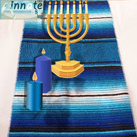 Hanukkah serape, sarape para Hanukkah, blue serape