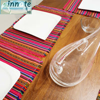 fuchsia placemats, andean placemats, individuales peruanos, manteles individuales, rosa, hot pink placemats, aguayo placemats, fucsia