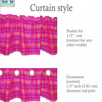 cenefa Mexicana, fucsia, rosa, Maya, Aztec, Mexican valance, curtain, pink, fuchsia, valance, custom