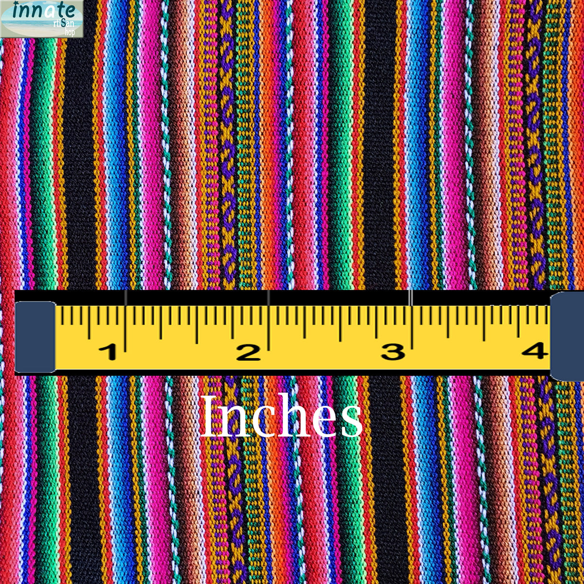 andean tablecloth, red tablecloth, striped tablecloth, small tablecloth, Cusco table runner, aguayo tablecloth, black, negro