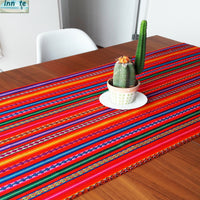 mandarin table runner, orange, Cusco, Peru, decor, Aguayo, South America, camino de mesa color red, rubi red table runner, rojo