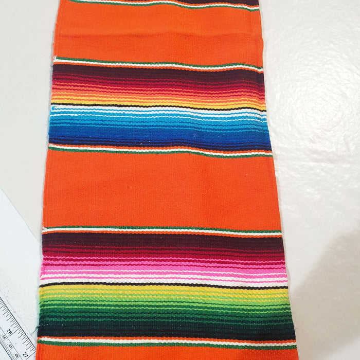 serape table runner, camino de mesa sarape, sarape, zarape, serape orange, sarape naranja, innate artisan shop