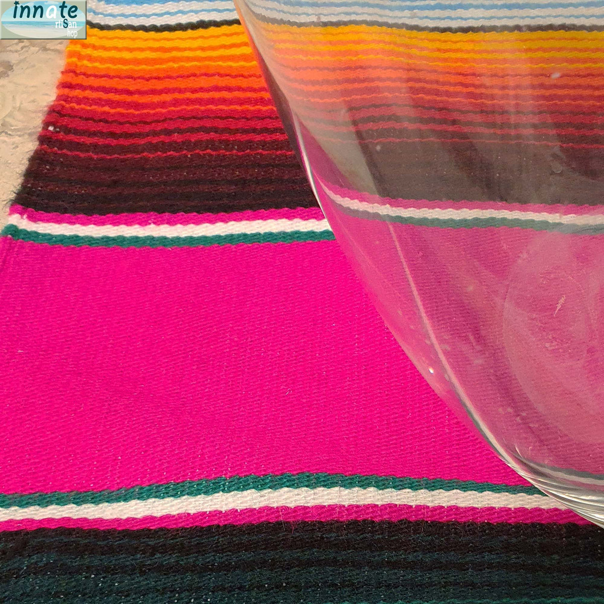 Mexican, table runner, serape, fuchsia, hot pink, 7ft, camino de mesa, Mexicano, sarape, zarape, fucsia, rosa, largo