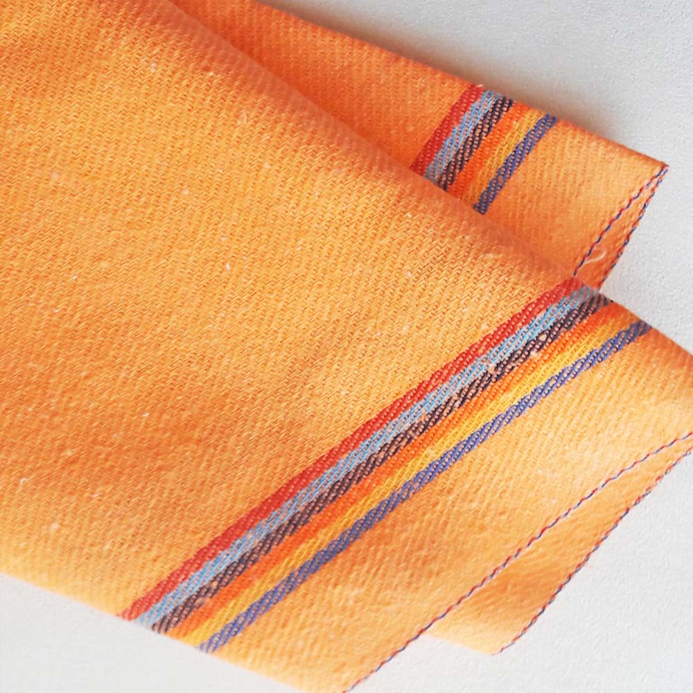 orange jerga, Mexican, by the yard, kitchen, rustic