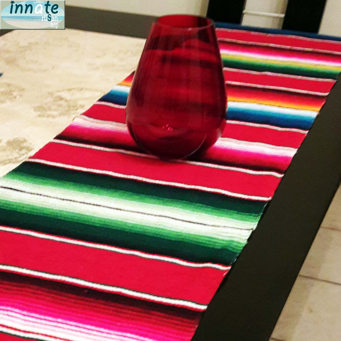 serape, table runner, red, caminos de mesa, rojo