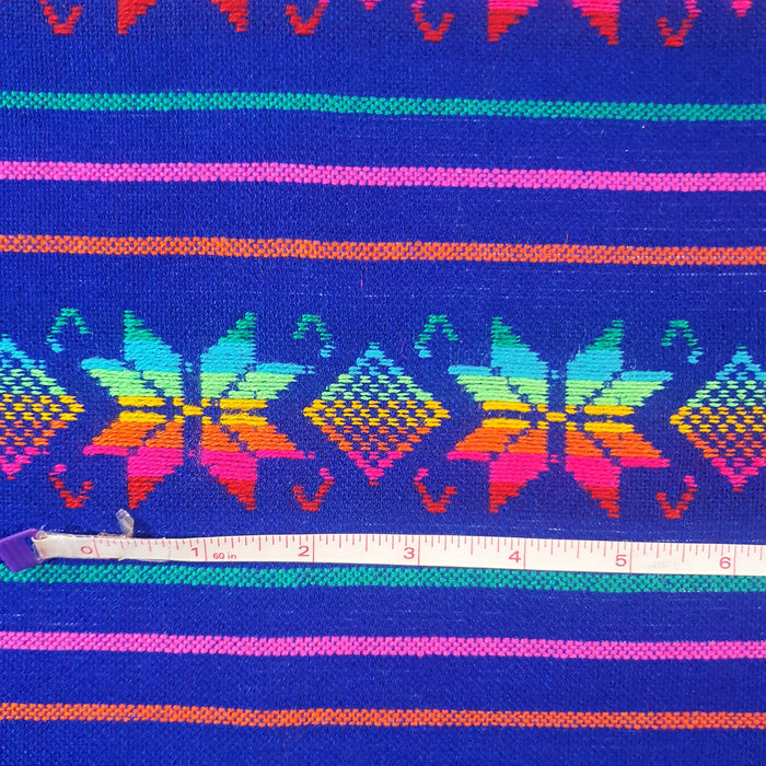 telas mexicanas, por yarda, azul rey, azteca, maya, fiesta mexicana, cinco de mayo, mexican fabric, royal blue, cambaya, woven fabric