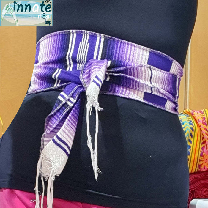 serape sash, sarape, purple sash, royal blue sash, beige sash, turquoise sash, Mexican sashes, Mexican serape belt