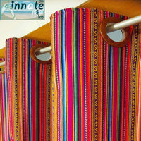 magenta curtain, magenta valance, peruvian, aguayo, ethnic, cusco, decor, custom