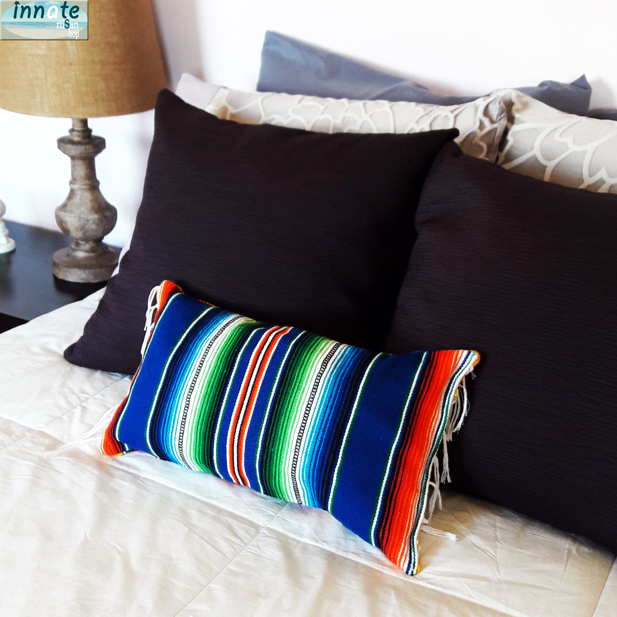 serape pillow, lumbar pillow, almohada de sarape, Mexican decor, Mexican pillow, housewarming gift, sarape, serape pillow, throw pillow