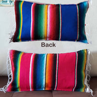 serape pillow, lumbar pillow, almohada de sarape, Mexican decor, Mexican pillow, housewarming gift, sarape, serape pillow, throw pillow