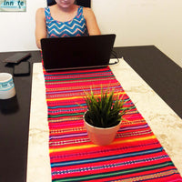 mandarin table runner, orange, Cusco, Peru, decor, Aguayo, South America, camino de mesa color red, rubi red table runner, rojo
