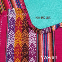 Clearance, on sale, Andean, Placemats, Inca, Peruvian, non-skid, non-slip, anti-skid, fabric, washable, fuchsia, magenta, Inca design, rectangular