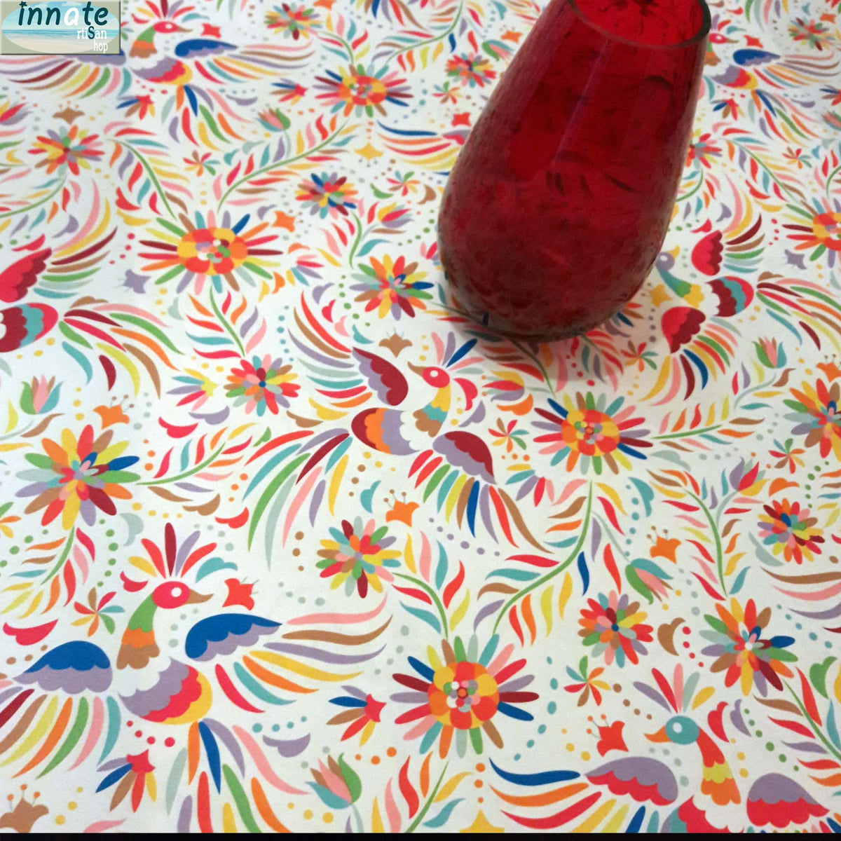 Otomi, alebrije, Mexican table runner,  colorful,  imaginary animals,  tenango, mantel mexicano