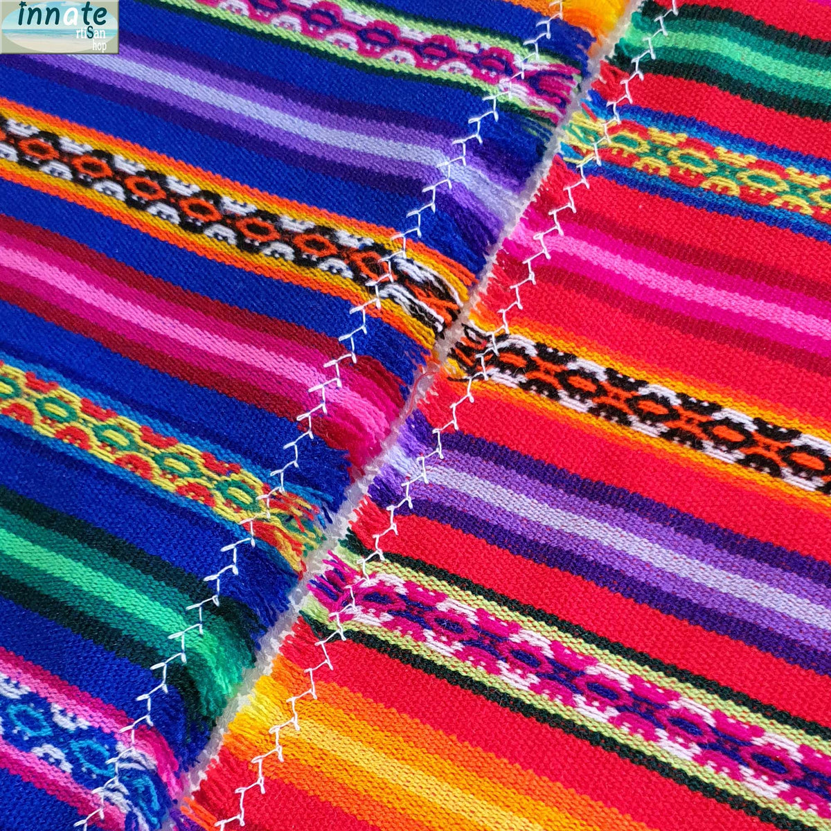 Andean table runners, party pack, bundle, table runners bundle, bulk, pack, set, aguayo, ethnic, Mexican, red, royal blue, fiesta table runners