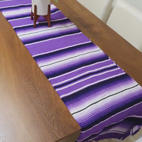 washable  serape table runner  made_in_mexico  housewarming_gift  handmade  easy_care  amethyst table runner  ethnic  artisan  unicolor serape  caminos de mesa de sarape  camino de mesa Mexicano  Mexican table runner