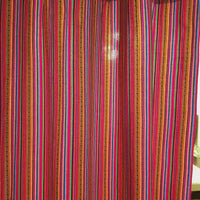 magenta curtain, magenta valance, peruvian, aguayo, ethnic, cusco, decor, custom