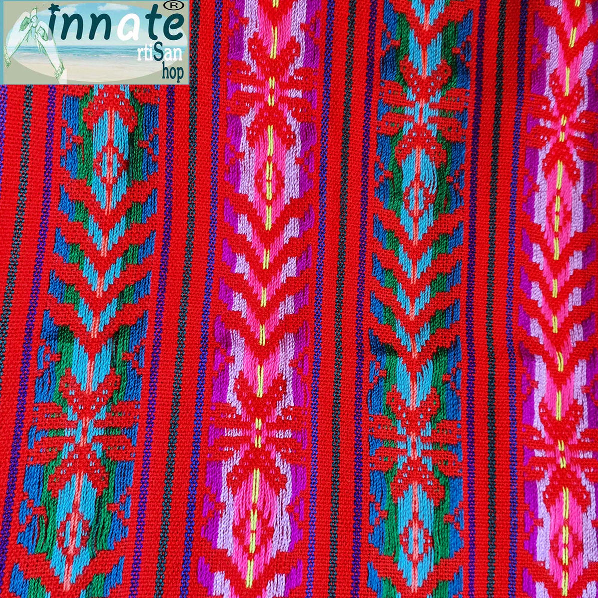 Mexican table runner, marigold, floral, Aztec, Mayan, mustard tone, camino de mesa amarillo, red, telar, loom made, artisan