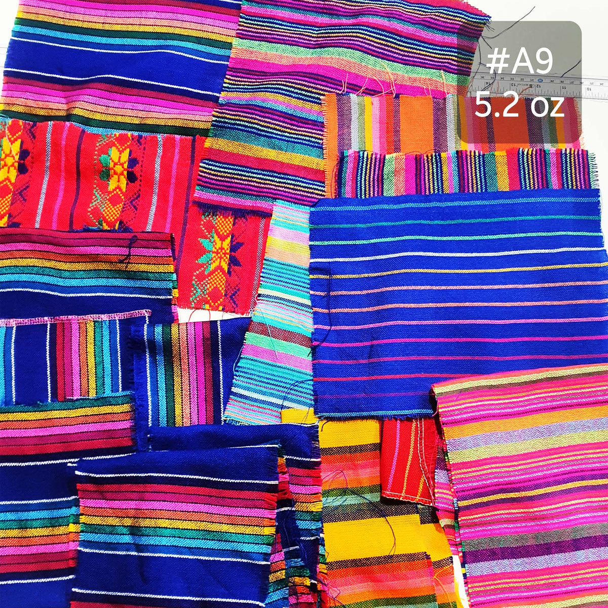 remnants, scrap, Mexican fabrics, cambaya, fiesta fabric, Mexican textiles, cuts, mini cuts, retazos, telas mexicanas, retasos, pedazos telas mexicanas, saldos