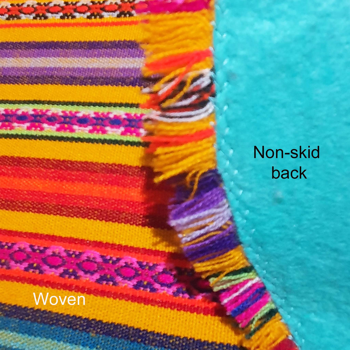 Clearance, on sale, Andean, Placemats, Inca, Peruvian, non-skid, non-slip, anti-skid, fabric, washable, fuchsia, magenta, Inca design, rectangular