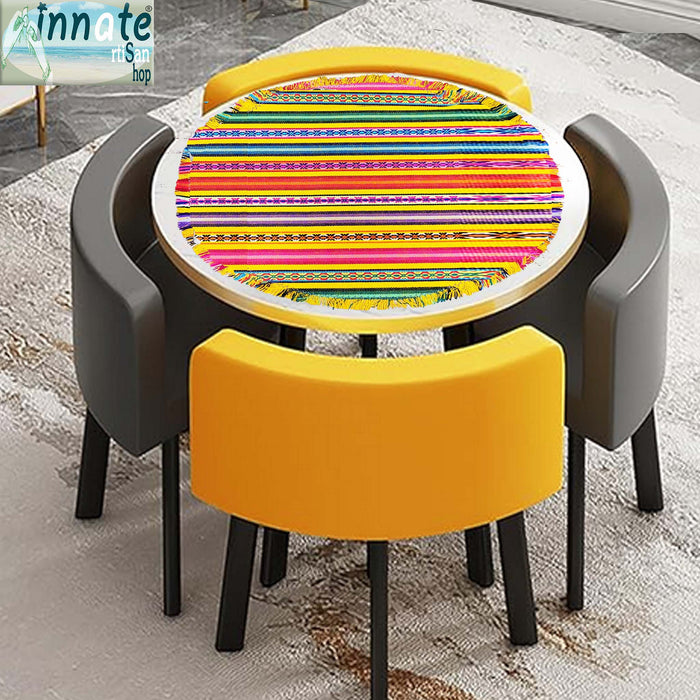 manteles, redondos, andinos aguayo, peruanos, sud america, round tablecloth, andean, aguayo, south america,