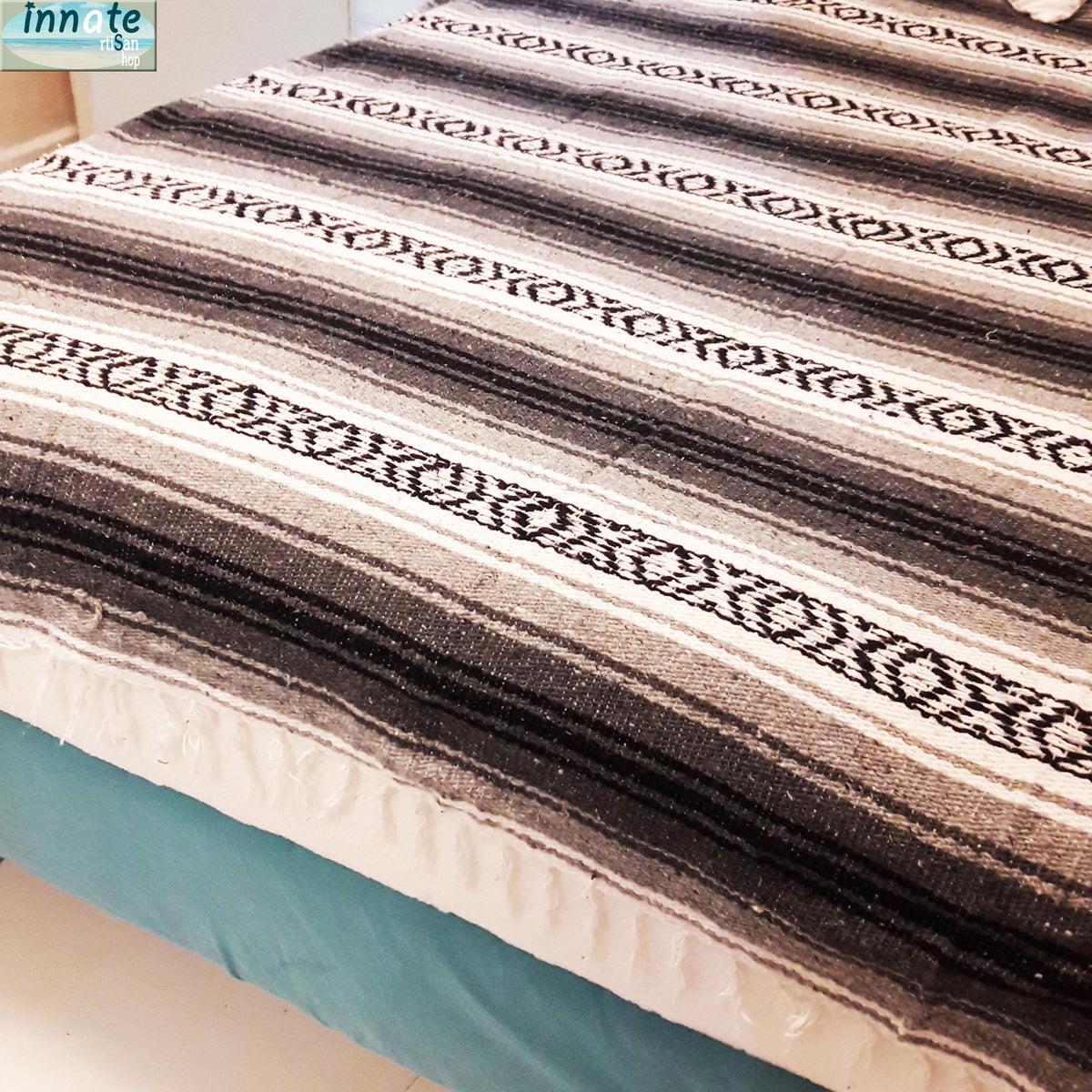 Baja blanket, Mexican, yoga, woven, artisan, beach, concert, festival, surfer