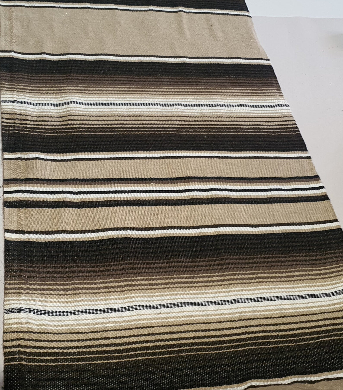 Mexican table runner, serape table runner, brown, mustard, beige, artisan, camino de mesa Mexicano