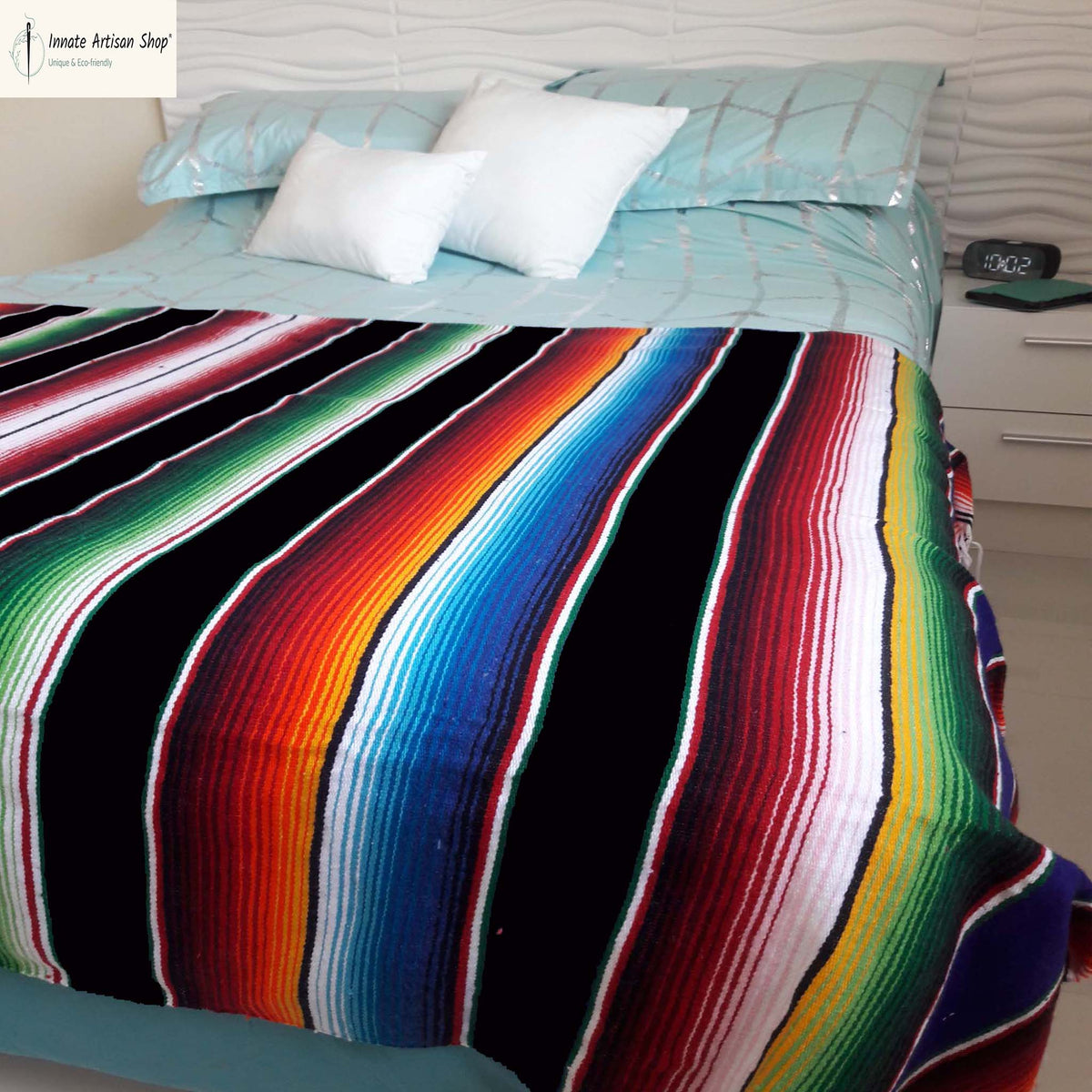 black serape, blanket, sarape negro, cobija, colcha