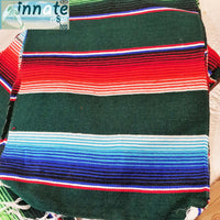 serape, table runner, green, hunter green, sarape, zarape, camino de mesa, verde, verde oscuro