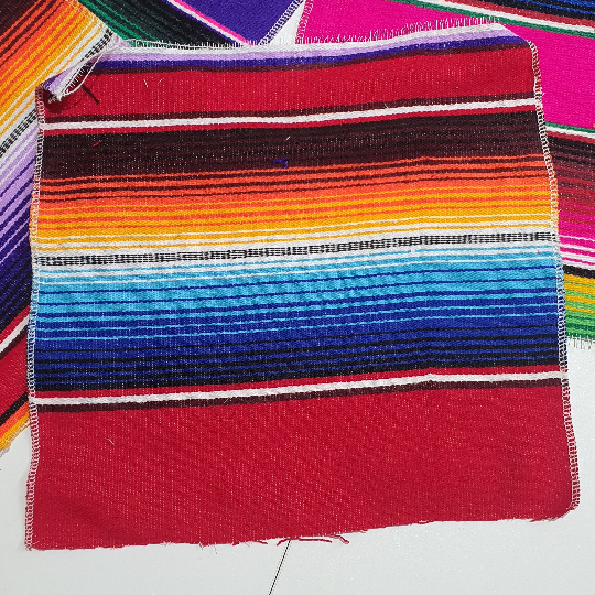 sarape, zarape, serape, quarters, cuts, squares, 12x12, small serape, fabric, serape fabric, Mexican serape