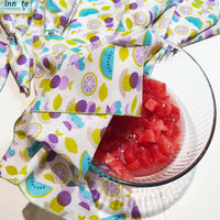 dinner napkins, cloth, cotton, fruit print, beach house napkins, handmade