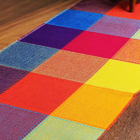 table runners, Mexican, plaid, table runner, tablecloth, mantel, cuadritos, Mexicanos, artesanos, artisan, vivid colors, custom size, innate artisan shop, colores vivos,