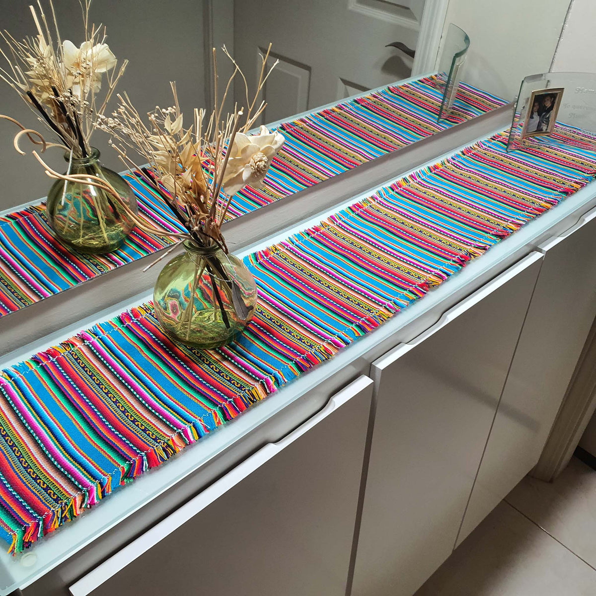 altar, table runner, aguayo, cempasuchil, caminos de mesa, ofrenda, chicos, delgados, andinos, sud america