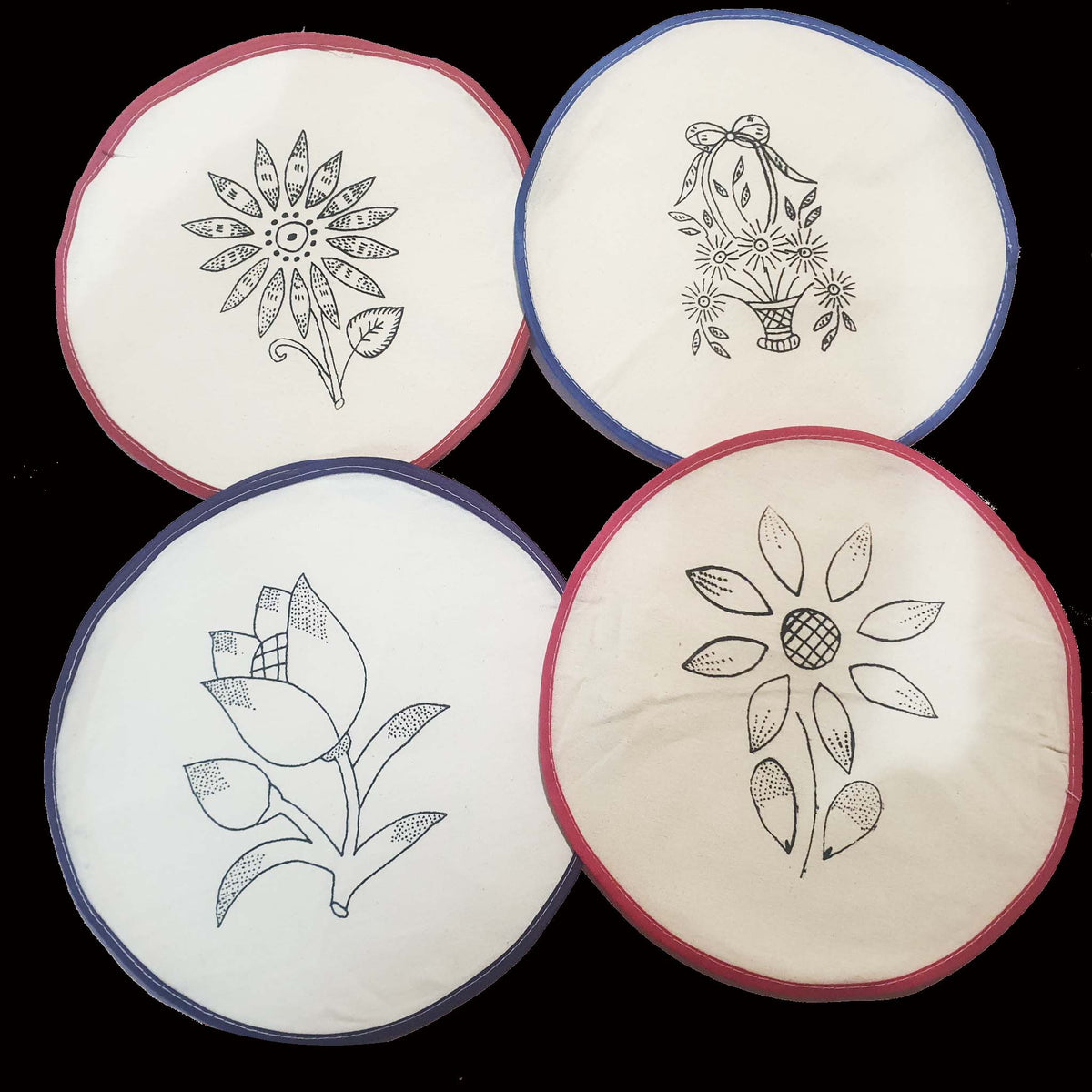sewing therapy, embroidery, set, tortilla warmer, cloth for embroidery, tortillero, para bordar, hilo de bordar, juego de bordado, embroidery set, for tortillas