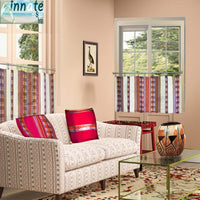 valance, privacy curtain, andean, artisan,aguayo, Inca design, custom sizes, off white, ivory
