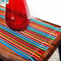 placemats, Andean, Peruvian, Aguayo, turquoise, dark turquoise, custom, non-skid, artisan, handmade, innate artisan shop