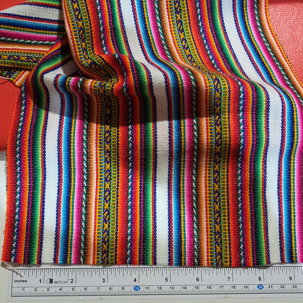 peruvian, andean, south america, fabric, by the yard, telas andinas, por metro, blanca, white, striped, Peru fabric,
