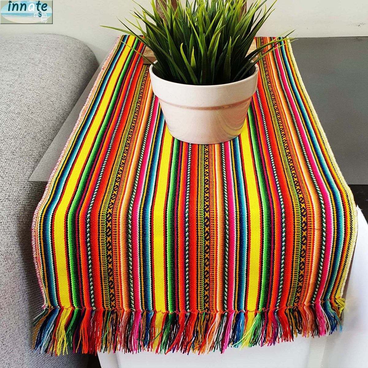 ANDEAN table runner, caminos de mesa andinos, South America, Sud America, Peruvian, Peruanos, Cusco, Cuzco, yellow, amarillos, aguayo