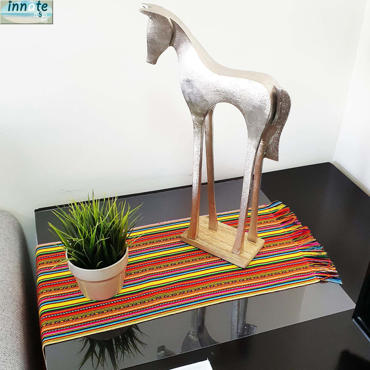 ANDEAN table runner, caminos de mesa andinos, South America, Sud America, Peruvian, Peruanos, Cusco, Cuzco, yellow, amarillos, aguayo