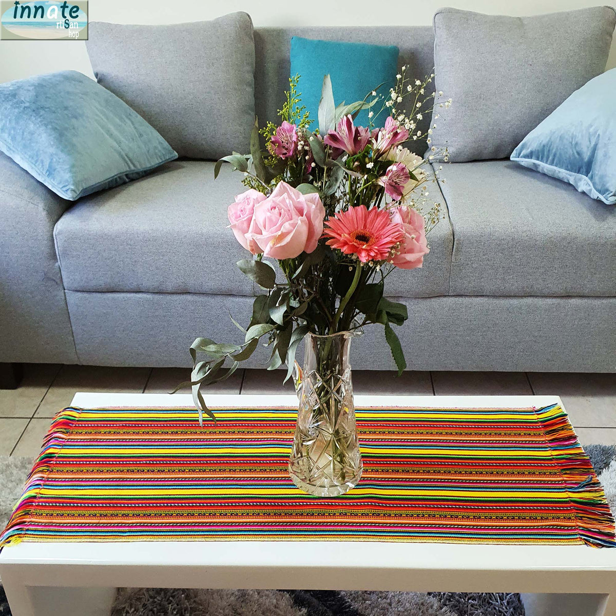 ANDEAN table runner, caminos de mesa andinos, South America, Sud America, Peruvian, Peruanos, Cusco, Cuzco, yellow, amarillos, aguayo