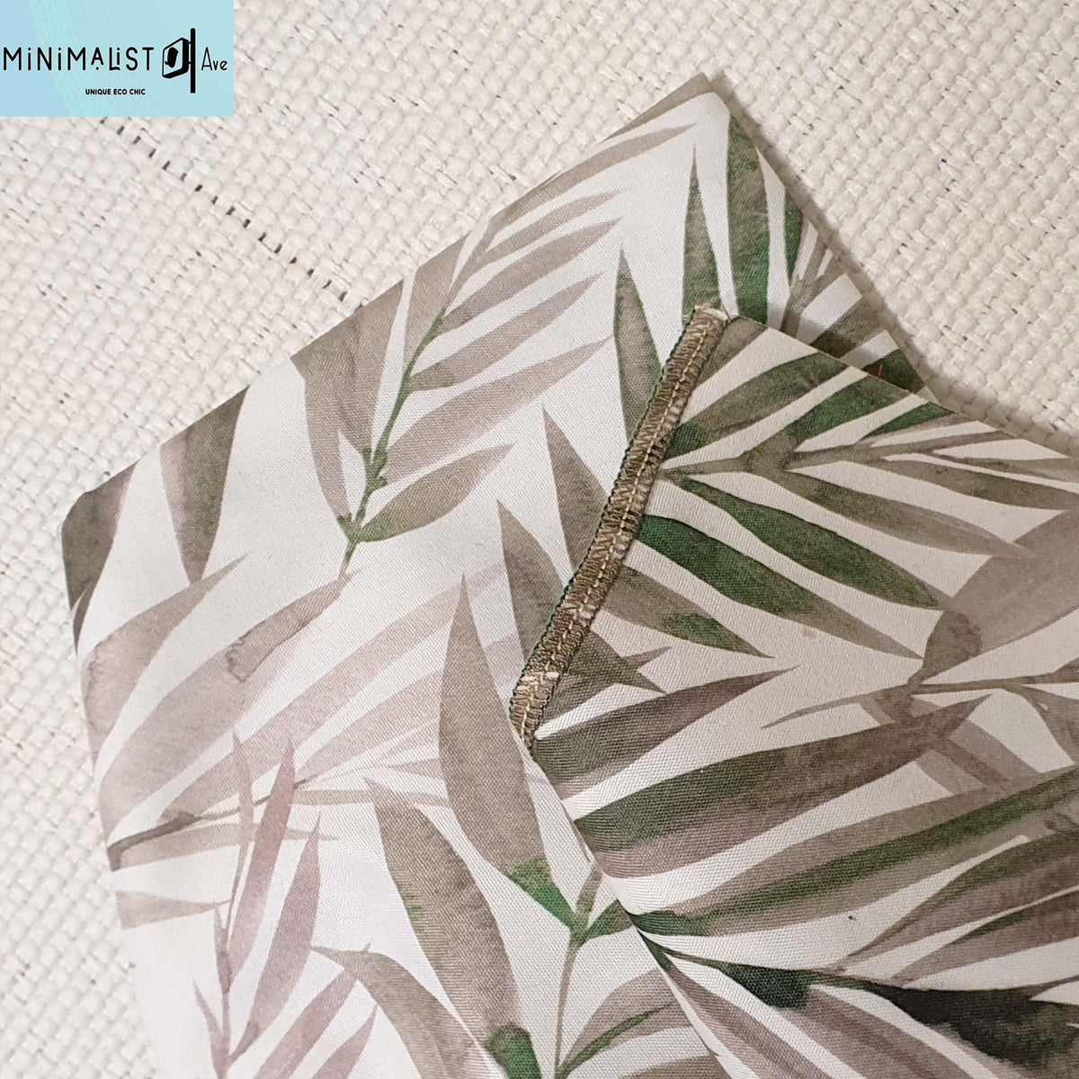 cloth napkins, nature print, bamboo print, with napkin holders