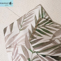 cloth napkins, nature print, bamboo print, with napkin holders