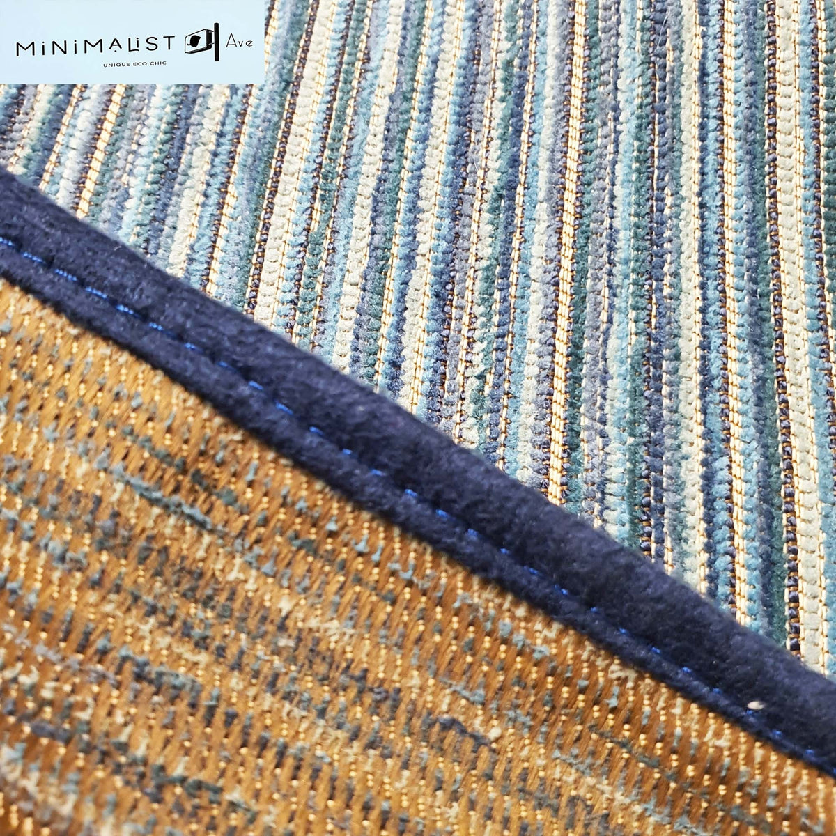 Table runner, reversible, Indigo blue, anti skid back, table runner, minimalist, blue, brown, beige, minimalist ave, minimalistave.com, custom table runners, order custom runners