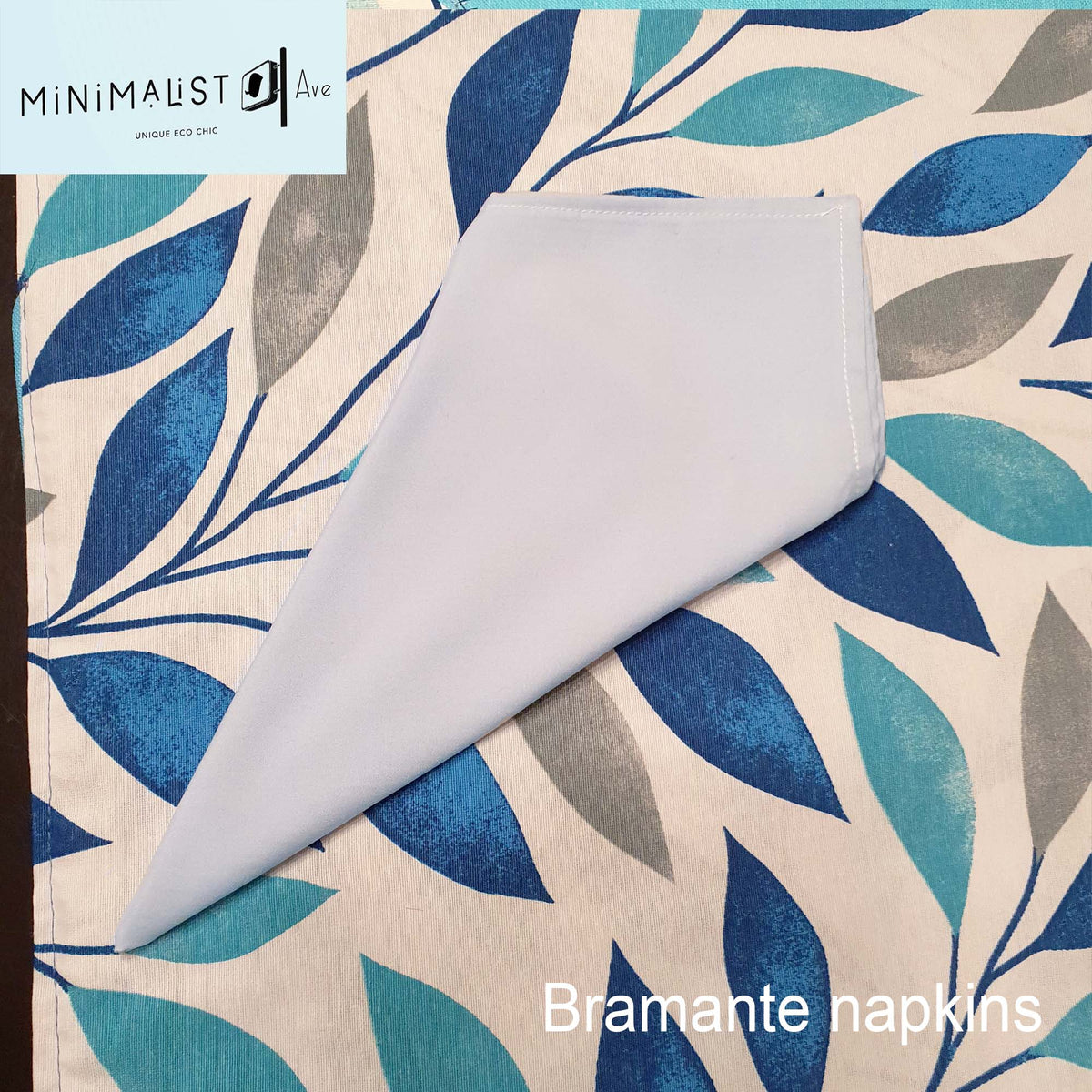 set table runner with napkins, blue, turquoise, royal blue, sky blue, set, housewarming gift, minimalist, minimalistave, minimalistave.com